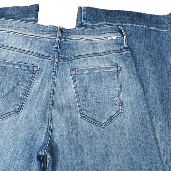MOTHER Blue Wide-Leg Jeans - Picture 9 of 15